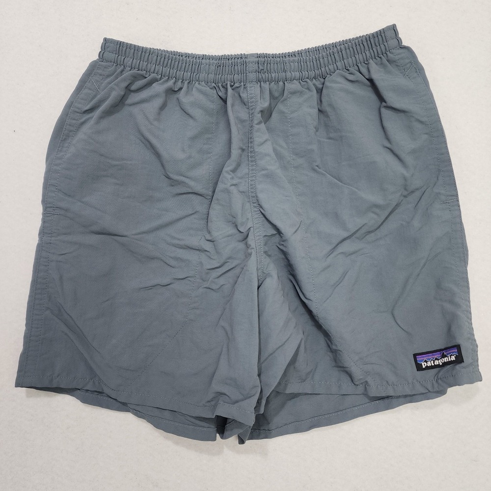 Patagonia Baggies Shorts Mens Small Gray Mesh Liner Drawstring Waist Outdoor